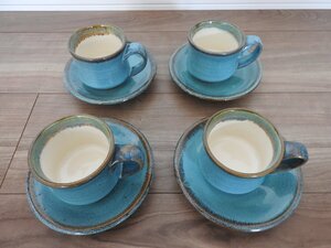 ★☆小樽窯　小樽焼　茶器　カップ＆ソーサー　コーヒーカップ　4客セット　☆★