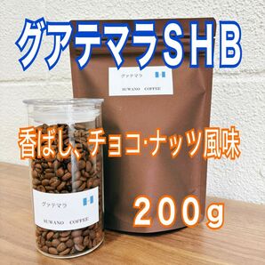 香ばしくナッツチョコ風味 グアテマラＳＨＢ　200g 自家焙煎 コーヒー豆