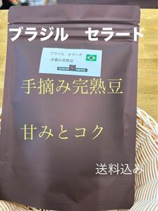 なめらかな甘さとこく ブラジルセラード 手摘み完熟豆 200g 自家焙煎 コーヒー豆