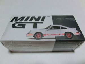 MINI GT 1/64 ポルシェ 911 カレラ RS 2.7グランプリ・ホワイト/ レッドリバリー 左ハンドル MGT00612-L 新品