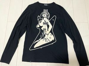 HYSTERIC GLAMOUR ヒステリックグラマー　　Ｍ　ギターガール 　ロンＴ　長袖Ｔシャツ　Ｔシャツ　NO.41990