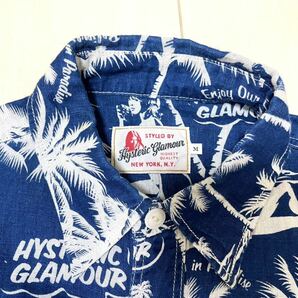 HYSTERIC GLAMOUR ヒステリックグラマー Ｍ アロハシャツ ヌードガール ギターガール 半袖シャツ 希少 NO.28123の画像2