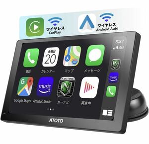 【中古扱い】期間限定出品　ATOTO ポータブルナビカーステレオ、ワイヤレスCarplay& ワイヤレスAndroid Auto、 ミラーリンク機能、P507SD