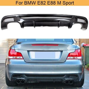 ●BMW,E82,E88Mスポーツ2ドア,120i,125i,128i,135i,2007-13用リアバンパーリップスポイラーディフューザー,カーボンファイバー