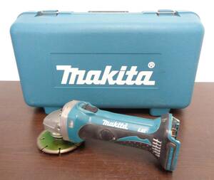 【格安スタート】簡易動作OK★ makita マキタ 100mm 充電式 ディスクグラインダ GA400D 14.4V 電動工具 ケース(GA400DRF) 現状品 ★