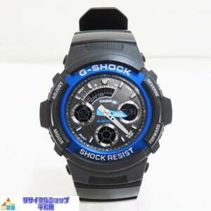 カシオ　G-ショック　AW-591　G-SHOCK　黒/ブルー　稼働中　CASIO　