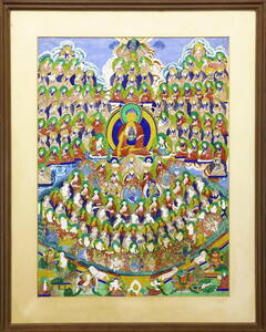 Art hand Auction Mandala 20-go Großformatiger tibetischer Buddhismus Handgemaltes Miniatur-Thangka Gerahmtes buddhistisches Gemälde Religiöses Gemälde Mandala Esoterischer Buddhismus Buddhistische Kunst Hängende Schriftrolle Antiquitäten Chinesische Antike Kunst 0514, Malerei, Japanische Malerei, Person, Bodhisattva