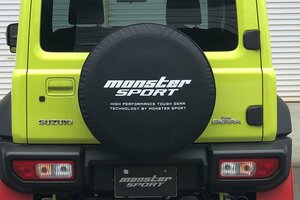 Monster Sport モンスタースポーツ スペアタイヤカバー(ソフトタイプ) MSロゴ ジムニーシエラ JB74W 18.07～(1～3型) K15B NA 4WD 5MT/4AT
