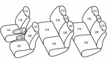 ベレッツァ ワイルドステッチ シートカバー ノア/ヴォクシー ZRR70G ZRR70W ZRR75G ZRR75W ZRR70W ZRR75W H22/4～H26/1_画像2