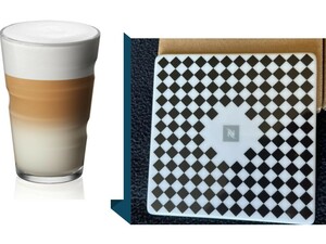 Nespressones pre so view recipe glass . porcelain Coaster. 2 point set 