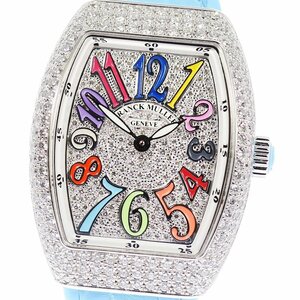 フランクミュラー FRANCK MULLER V29QZDCD ヴァンガード カラードリーム 全面ダイヤ クォーツ レディース 美品 _636931