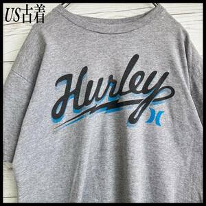 US古着 Tシャツ グレー 半袖 ビッグロゴ ハーレイ メキシコ製 コットン 背面ビッグロゴ 古着 ゆるダボ 111640