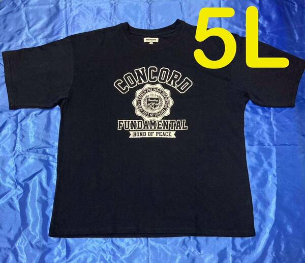 カジュアル カレッジロゴ 半袖Tシャツ メンズ大きいサイズ 5L
