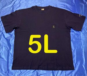 HANGTEN （ネイビー）半袖Tシャツ メンズ大きいサイズ 5L 