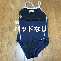 C634ナイキ♪ストレッチ♪1円スタート！胸元広め白パイピングネイビーの女子スク水♪アンダーやコレクションや撮影会にも♪サイズL_画像5