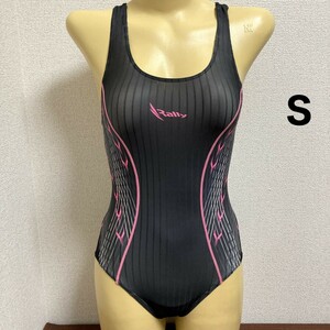 C692ラリー♪ストレッチ♪ブラックのレーシングデザイン女子競泳水着♪アンダーやコレクションや撮影会にも♪サイズS