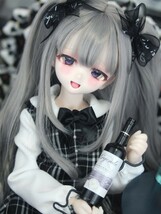 【ぐるぐる】DDH-10 SW肌 ドルフィードリーム MDD Dollfie Dream カスタムヘッド + 碁石アイ2種 + 舌パーツ パテ盛り ※小難あり_画像6