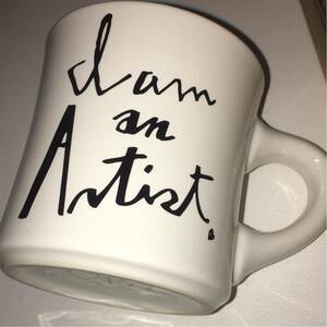 I am mug ★アイアムマグ・アーティスト★日本製マグカップ★箱入り・未使用★白い陶器★芸術家専用