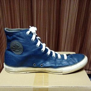 レザーオールスター　レアカラー青色US 10.5　29cm　CONVERSE