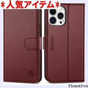 SHIELDON iPhone13 Pro Max ケ インチ対応 スマホケース 5G 202発売 ワインレッド 500