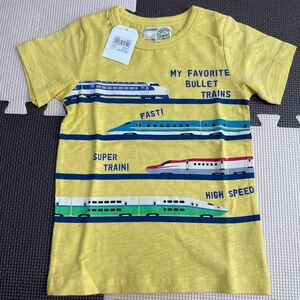 【新品】新幹線Tシャツ　黄色　110 半袖Tシャツ