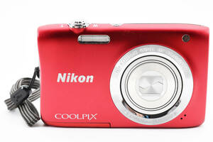 ★外観美品 完動品★ NIKON ニコン COOLPIX S2900 レッド #24021 