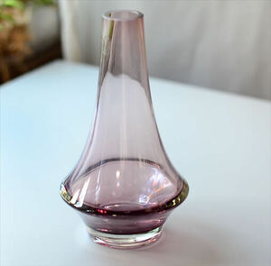 フィンランド製 Riihimaki ガラスの花瓶 北欧 Riihimaen lasi リーヒマエンラシ フラワーベース 北欧 花器 アンティーク ig3950