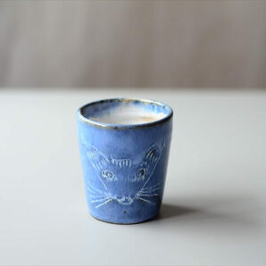 ドイツから キツネの絵柄 陶器のコップ カップ 小物入れ オブジェ ヴィンテージ アンティーク_ig3943