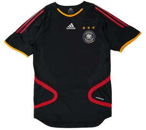 「 2006-07 adidas ドイツ代表 トレーニングシャツ サッカーウェア ブラック ユニフォーム 」アディダス 半袖 Sサイズ