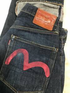 ■　EVISU　2001　No2　赤ペンキカモメ　501XXタイプ　濃紺　良い色落ちし始め　中古　　　　　　W30