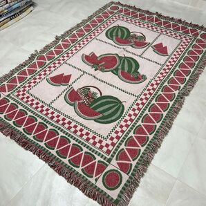 スイカ 西瓜 マルチカバー ソファーカバー ヴィンテージラグ 179x119