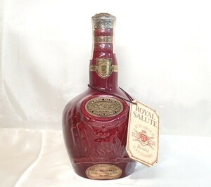 5112[M]◆未開栓古酒◆ROYAL SALUTE/ロイヤルサルート/21年/SCOTCH/スコッチ/ウイスキー/赤/陶器/700ml