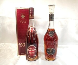 5182[M]◆未開栓古酒◆CAMUS/カミュ/XO/GRAND VSOP/COGNAC/コニャック/ブランデー/ロングネック/700ml/40%/箱付き含む まとめて 2本セット