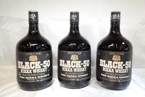 5023[M]◆未開栓古酒◆BLACK-50/ブラック/NIKKA WHISKY/ニッカ/ウイスキー/DELUXE/デラックス/1級/1920ml/40%/まとめて 3本セット♪