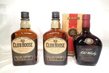 5134[M]◆未開栓古酒◆MARS/マルス/CLUB HOUSE/クラブハウス/WHISKEY/ウイスキー/750ml/720ml/43%/39%/特級 箱付き含む まとめて 3本_画像1