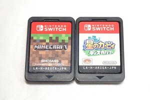 523C[M]動作確認済◆Nintendo 任天堂◆switch/スイッチ/ソフト/星のカービィ/ディスカバリー/マインクラフト/マイクラ/ゲーム/まとめて 2点