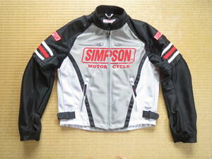 シンプソン　ＳＩＭＰＳＯＮ　ライダースメッシュジャケット　　サイズＭ