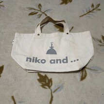 niko and...　ミニ トートバッグ　白色　即決100えん_画像1