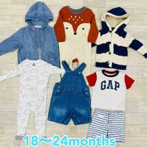 ▲5-17 BABY GAP ベビー ギャップ 89点 まとめ売り サイズ色々 女の子 男の子 トップス ボトムス ロンパース アウター ロゴ 大量 子供服 _画像5