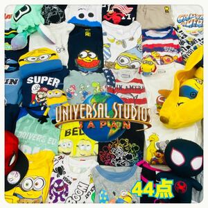 ▲5-16 USJ ユニバーサルスタジオジャパン まとめ売り 44点 セット 服 トップス ボトムス 帽子 ぬいぐるみ グッズ キャラクター 大量