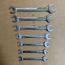 スナップオン Snap-on オープンエンドレンチ 7本セット　VOM1012 VOM1113B VOM1214B VOM1415 VOM1618B VOM1719B VOM1922B 3本新品あり_画像1