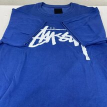 ステューシー ベーシック ロゴ ニット 半袖 セーター Tシャツ BASIC PIGMENT DYED TEE Tシャツ Tシャツ M 青 / ブルー_画像7