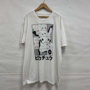 古着 ポケモン POKEMON ピカチュウ アニメ キャラクター Tシャツ ビッグサイズ Tシャツ Tシャツ - 白 / ホワイト