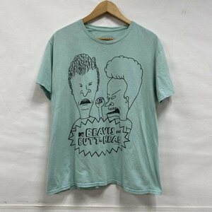 古着 ビーバス・アンド・バットヘッド BEAVIS AND BUTT-HEAD アニメ キャラクター Tシャツ L Tシャツ Tシャツ L 水色 / ライトブルー