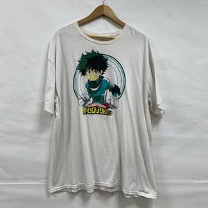 古着 僕のヒーローアカデミア MY HERO ACADEMIA ヒロアカ アニメ キャラクター Tシャツ 緑谷出久 3XL Tシャツ Tシャツ - 白 / ホワイト