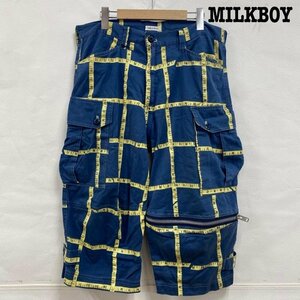 ミルクボーイ MILKBOY サルエル カーゴパンツ 総柄 ジップ パンツ パンツ 表記無し 青 / ブルー 総柄