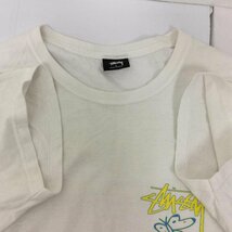 ステューシー SUPER BLOOM TEE バタフライ 両面プリント 半袖Tシャツ メキシコ製 Tシャツ Tシャツ L 白 / ホワイト X 黄 / イエロー_画像8