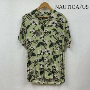 ノーティカ puritan ピューリタン 90s 半袖 シャツ 総柄 紺タグ アロハ shirt 開襟 シャツ、ブラウス シャツ、ブラウス M 総柄 X 花柄