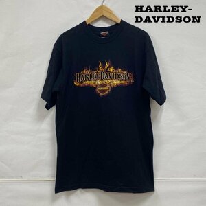 ＵＳフルギ Harley-Davidson ハーレーダビッドソン USA製 フレイム ファイヤー 両面プリント ?2007 L Tシャツ Tシャツ L 黒 / ブラック