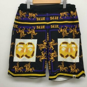 アベイシングエイプ 001SPH301007X DOUBLE APE HEAD SWEAT SHORTS スカーフ柄 猿フェイス スウエット ショートパンツ パンツ パンツ M